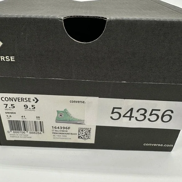 Converse Shoes Unisex Mens 7.5 Womens 9 Mint‎ Chuck Taylor All Star 164396F NEW - Picture 8 of 8